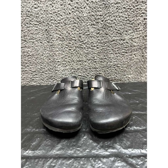 Birkenstock Boston Natural Leather Oiled Slip On Clogs Black Mens Size 43 EU - Picture 2 of 10